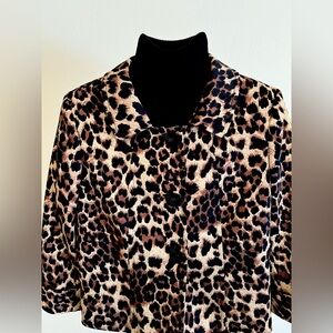 TAHARI Vintage Animal Print Women’s Blazer